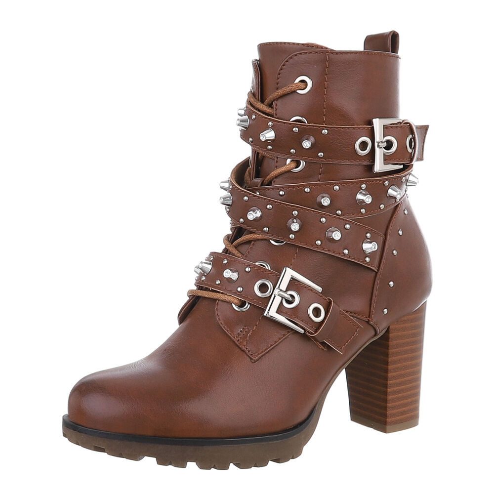 Ital-Design Damen Schnürschuhe Biker Westernstiefelette (87417792) günstig online kaufen