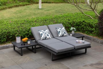 MANDALIKA Garden Gartenlounge-Set 4 tlg. Luxus Alu Multifunktions- Lounge Set Tesoro, (4-tlg)