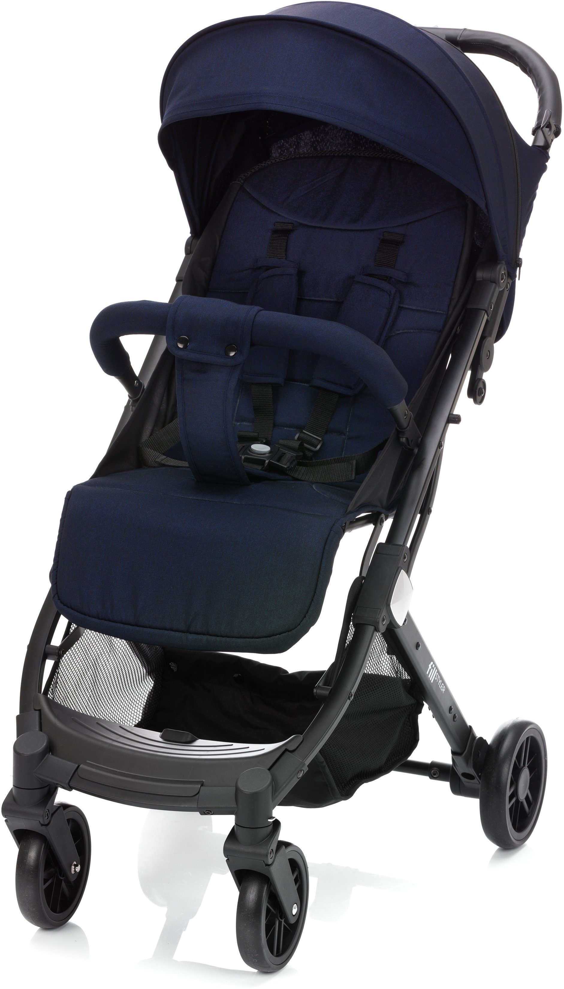 Fillikid Sport-Kinderwagen Styler, blau Trolleygriff mit melange