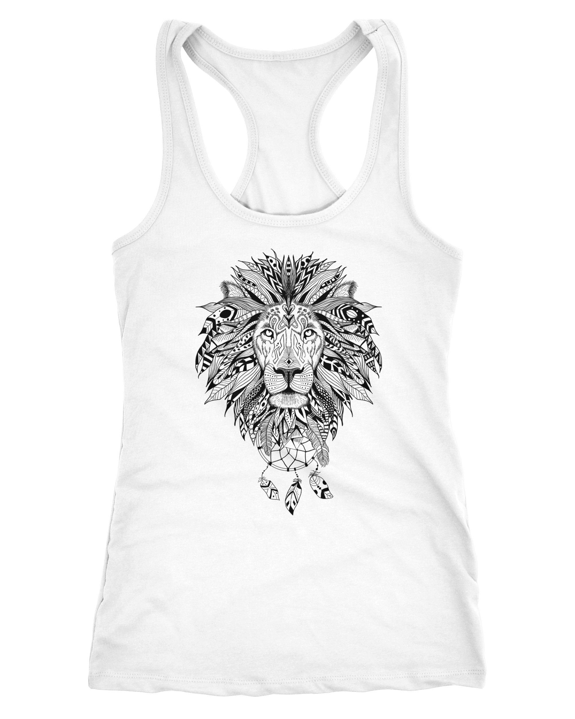Neverless Tanktop Damen Tank-Top Zentangle Löwe günstig online kaufen