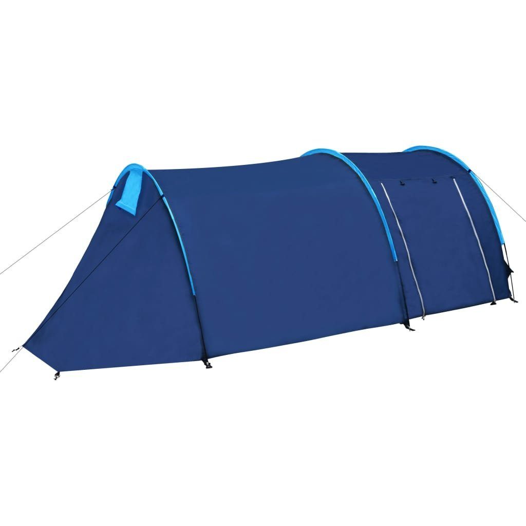 vidaXL Gruppenzelt Campingzelt,Campingplätze 4 Personen Marineblau 395 x 180 x 110 cm