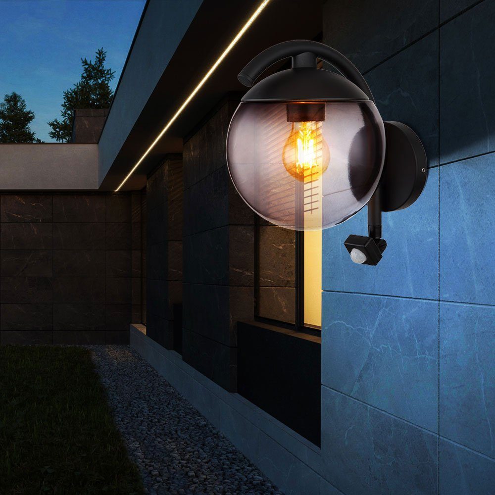 Außenwandleuchte Terrassen Bewegungsmelder Lampe Globo inklusive, Außen-Wandleuchte, nicht Leuchtmittel