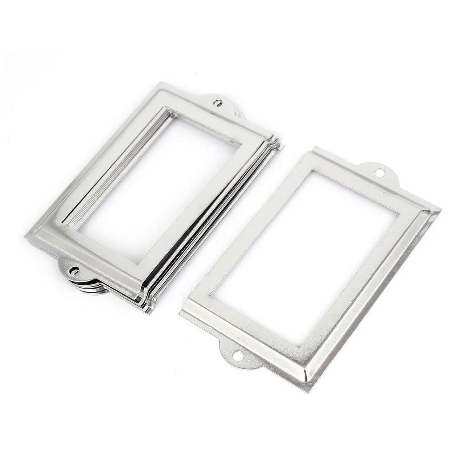 LuxusKollektion Kennzeichenhalter Maleranhänger Metall 105 x 60 mm Silber 8 Stück