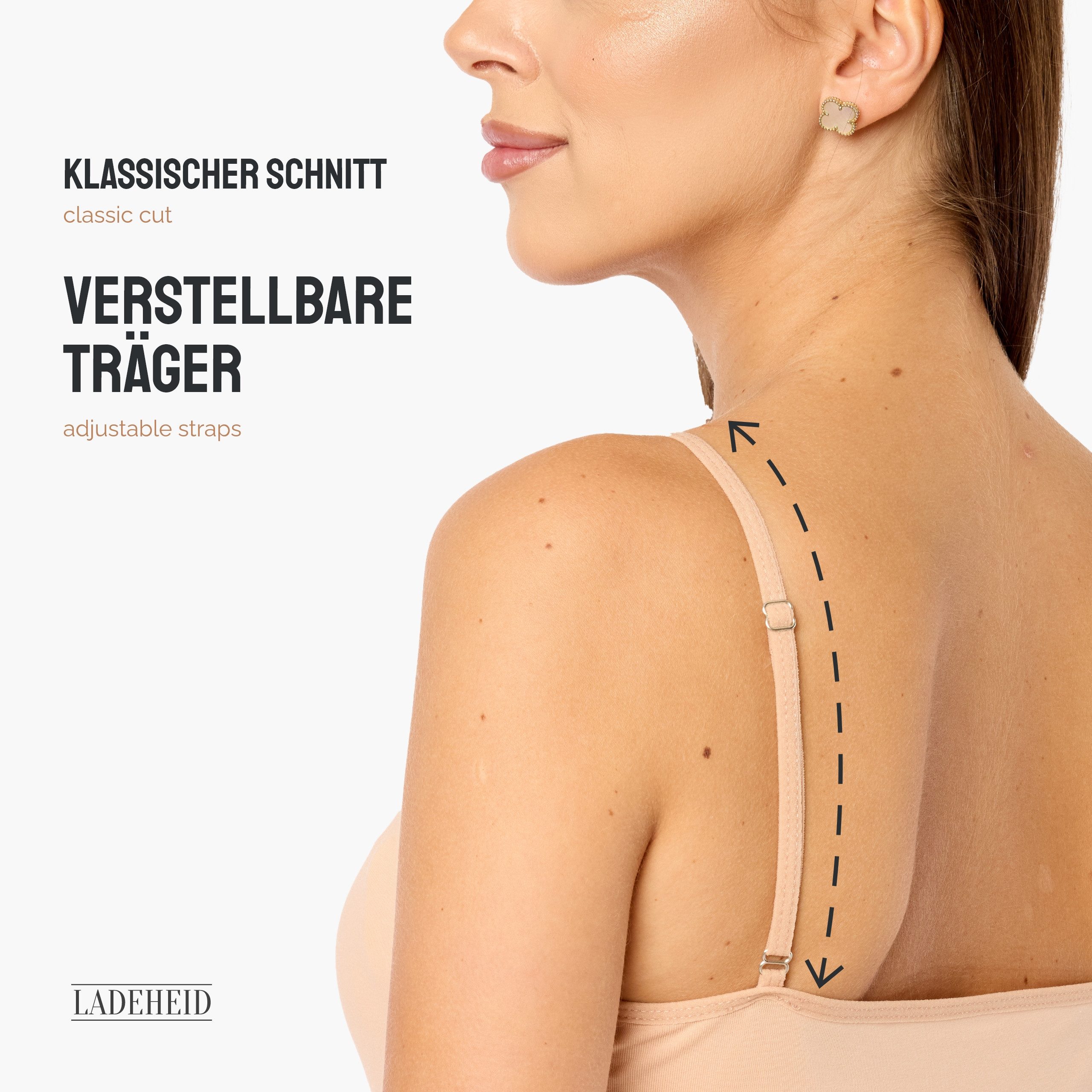 Ladeheid Unterhemd Trägertop Damen Spaghetti Top Set 3 Stück LA40-263 (Set, 3er-Pack) – Bild 4 von 5