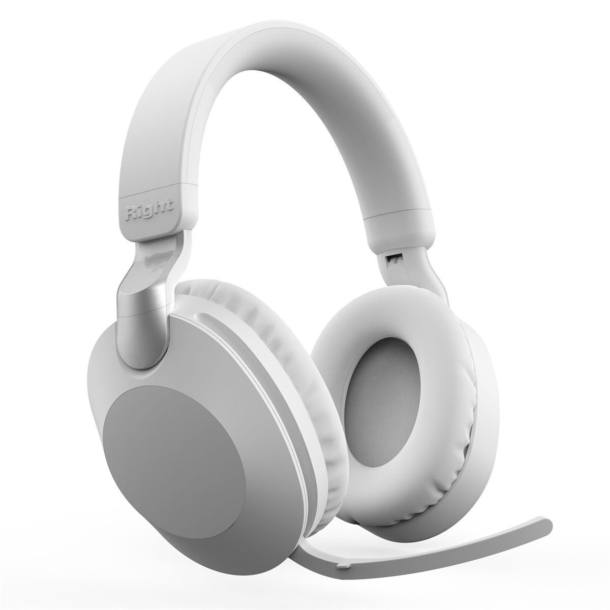 Kopf Over-Ear-Kopfhörer carefully Weiss befestigtes Am Bluetooth-Gaming-Headset selected Silber mit langer Akkulaufzeit