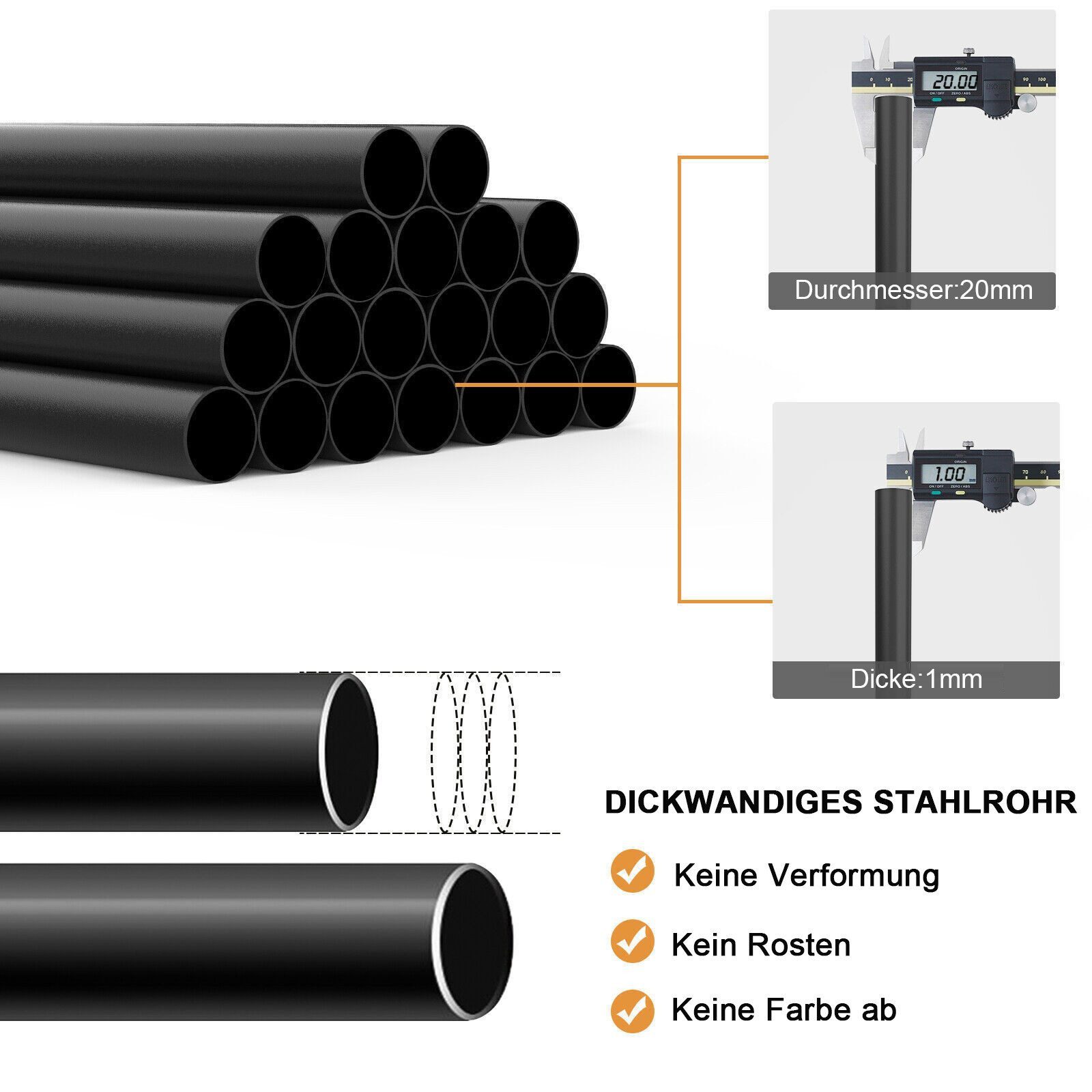 ToteBox Garderobenständer 3-in-1-Kleiderständer: Doppelstangen, 8 Haken & Schuhablage – Stabil – Bild 4 von 5
