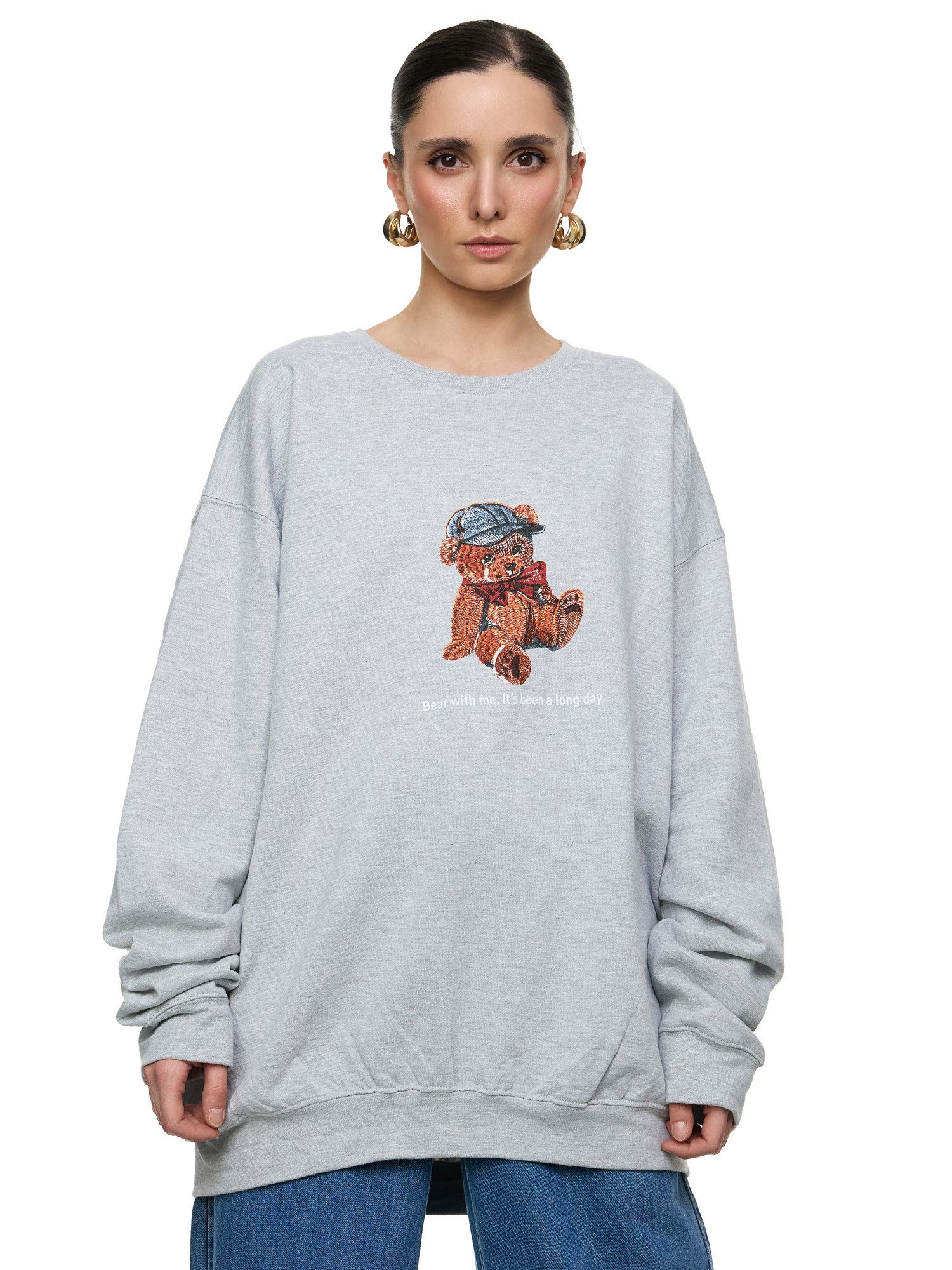 Worldclassca Sweatshirt Worldclassca Oversized Sweatshirt Teddybär günstig online kaufen