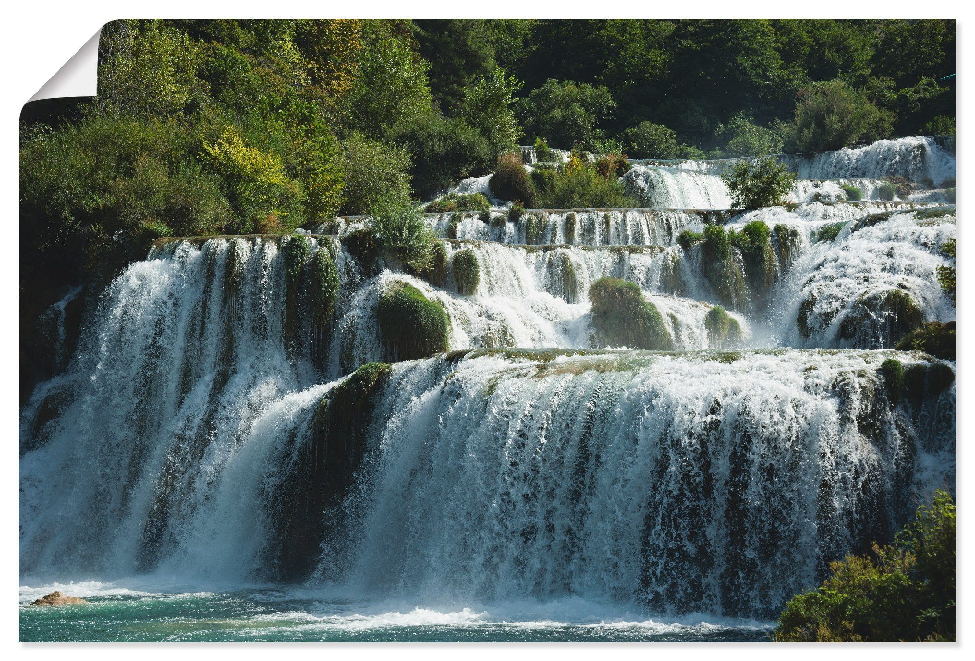 Artland Wandbild Krka Wasserfälle, Gewässer (1 St), als Alubild, Leinwandbild, Wandaufkleber oder Poster in versch. Größen