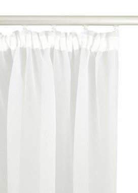 Gardine Missy, my home, Kräuselband (1 St), transparent, Polyester, Vorhang, Fertiggardine, Store, transparent