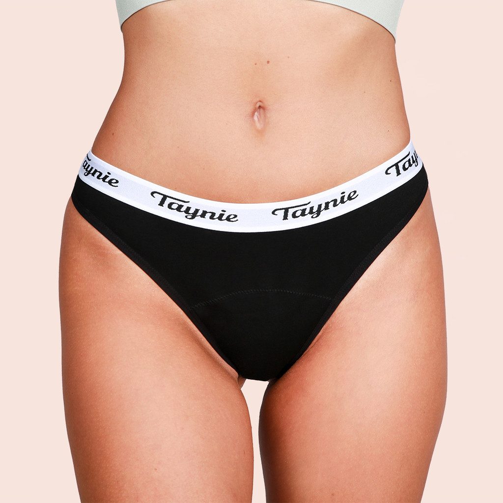 Taynie Periodenslip String active - Periodenunterwäsche leichte Blutung - Damen (1-St., 1er-Pack) Auslaufsichere Periodenunterwäsche / Periodenslip aus Bio Baum – Bild 2 von 5