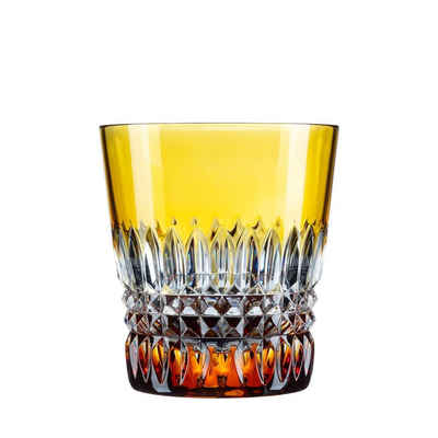 ARNSTADT KRISTALL Tumbler-Glas Trinkglas Becher Empire amber (9,5cm) Kristallglas mundgeblasen · han