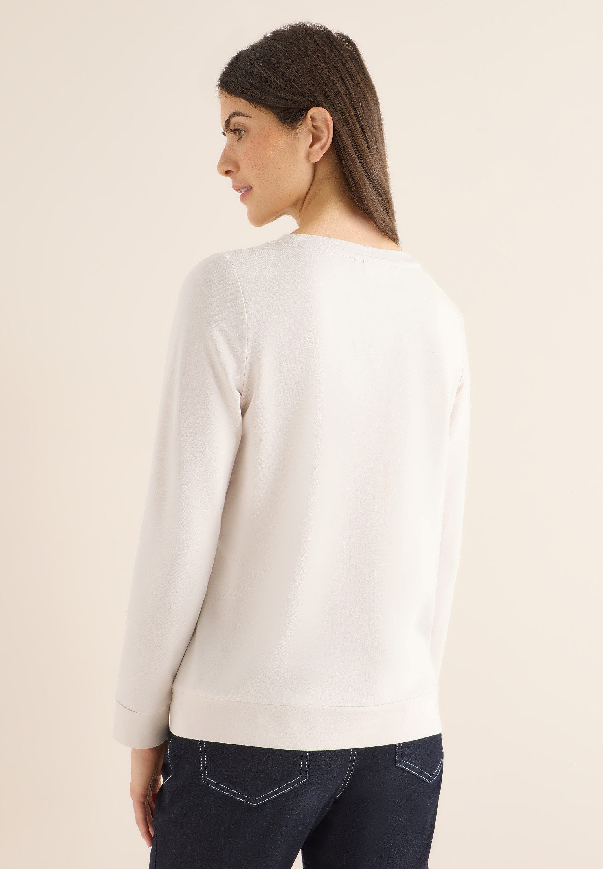CECIL Langarmshirt aus softem Materialmix