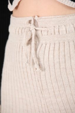 Modabout Strickhose Damenhose mit breiten Beinen Steingröße Einheitsgröße - 0007D2016TAS (1-tlg)
