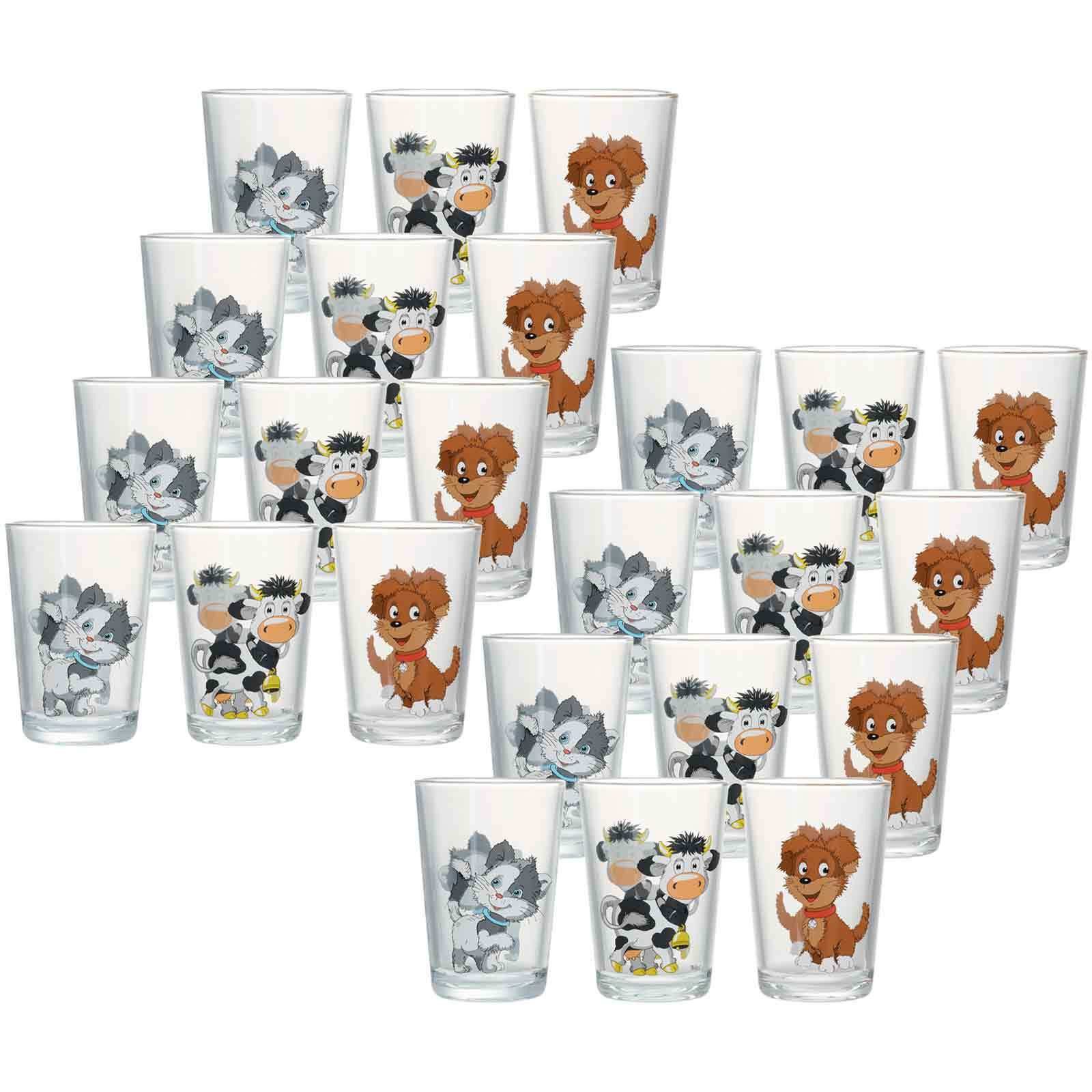 Ritzenhoff & Breker Kinderbecher Hoftiere Kindergläser 205 ml 24er Set, 24-tlg., Glas