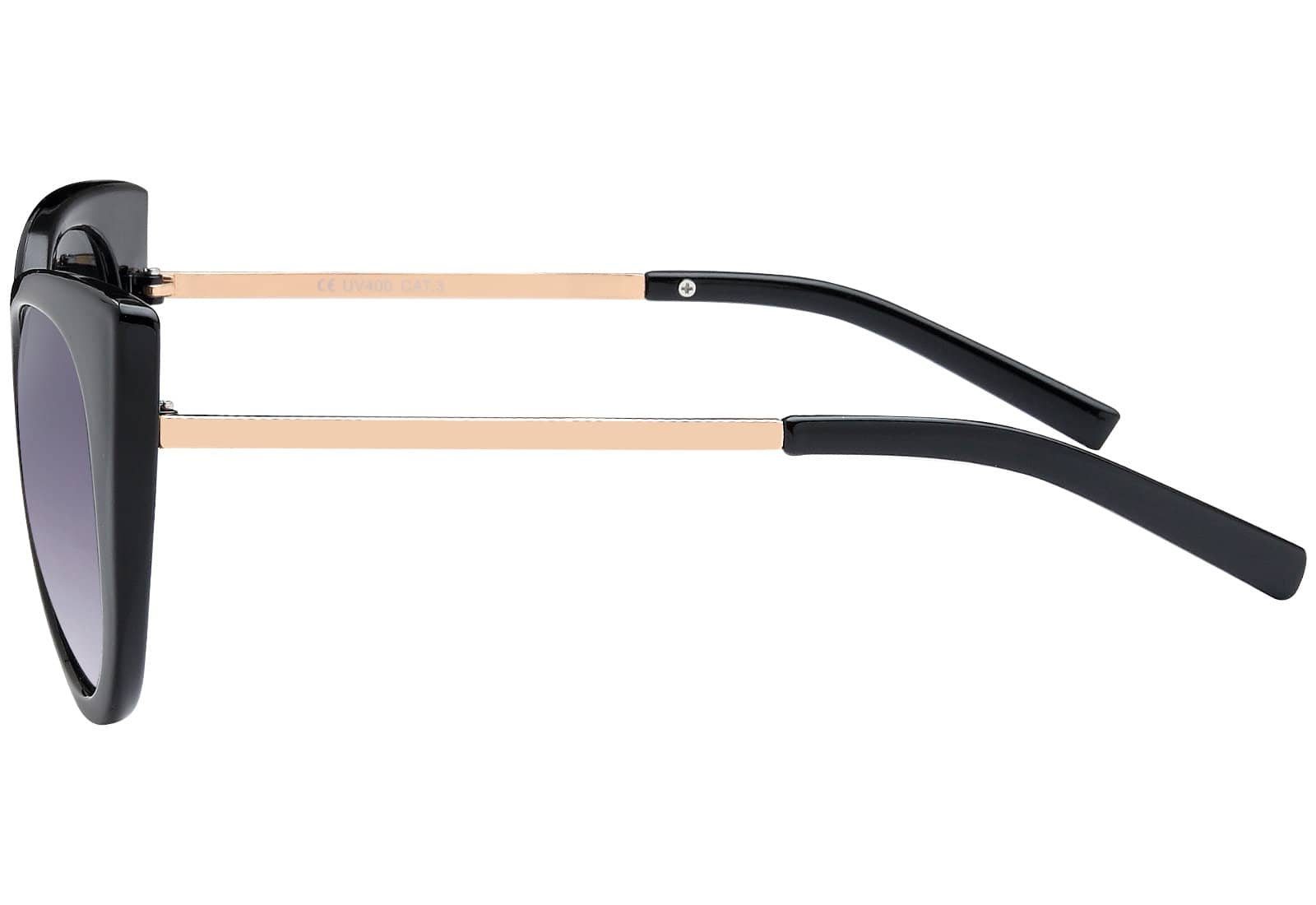 BEZLIT Eyewear Retrosonnenbrille Damen Cat-Eye Design Sonnenbrille (1-St) mit schwarzen Linsen