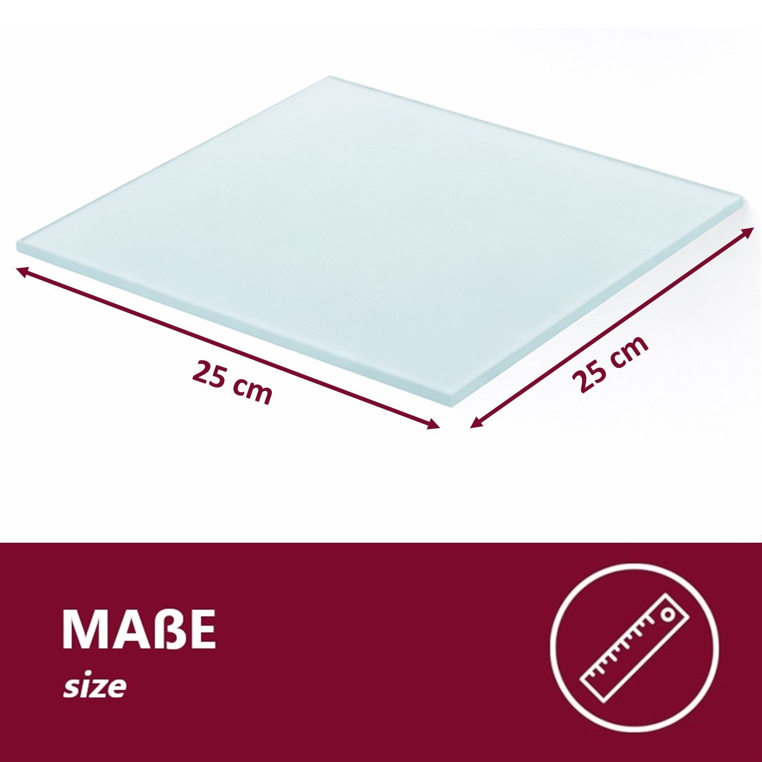 HOOZ Eckregal Glasregal Eckablage ESG – 6 mm, quadratisches Duschregal mit Halterung, Eckregal, Platzsparende Glasablage für Dusche, Bad, Küche oder Wohnraum