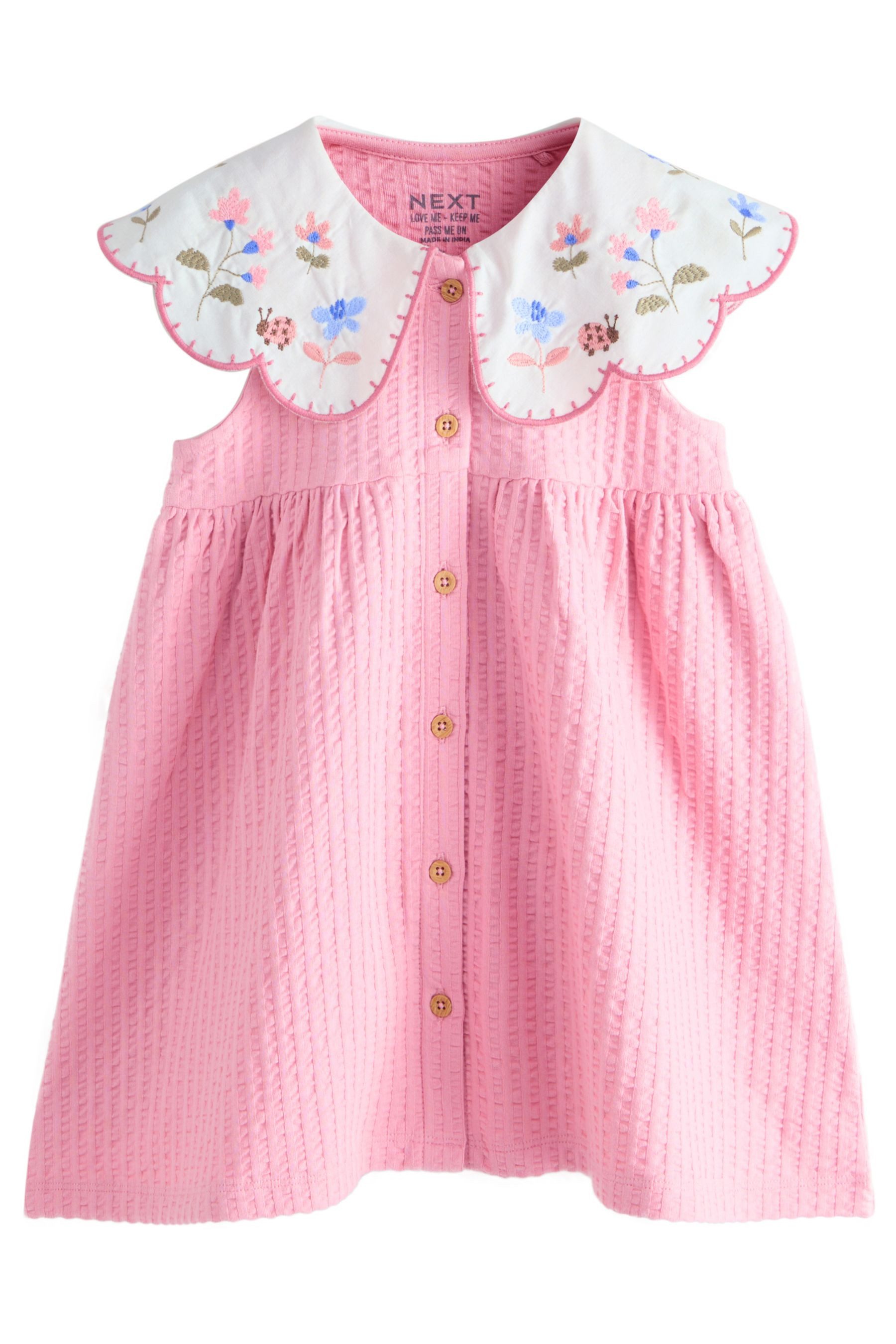 Sommerkleid Ärmelloses Sommerkleid mit Kragen