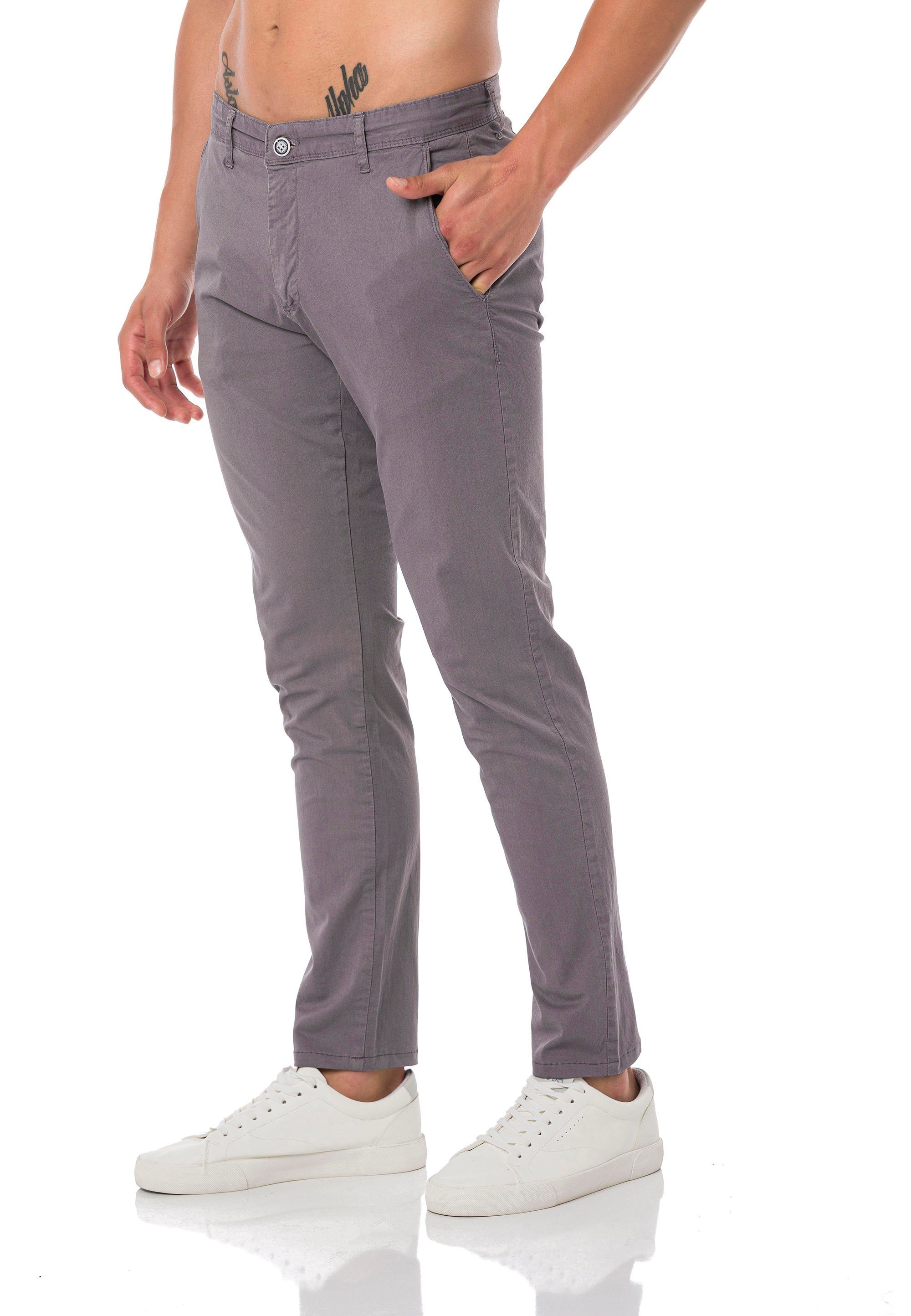 RedBridge Chinohose Premium Allrounder Hose vielseitig kombinierbar Grau