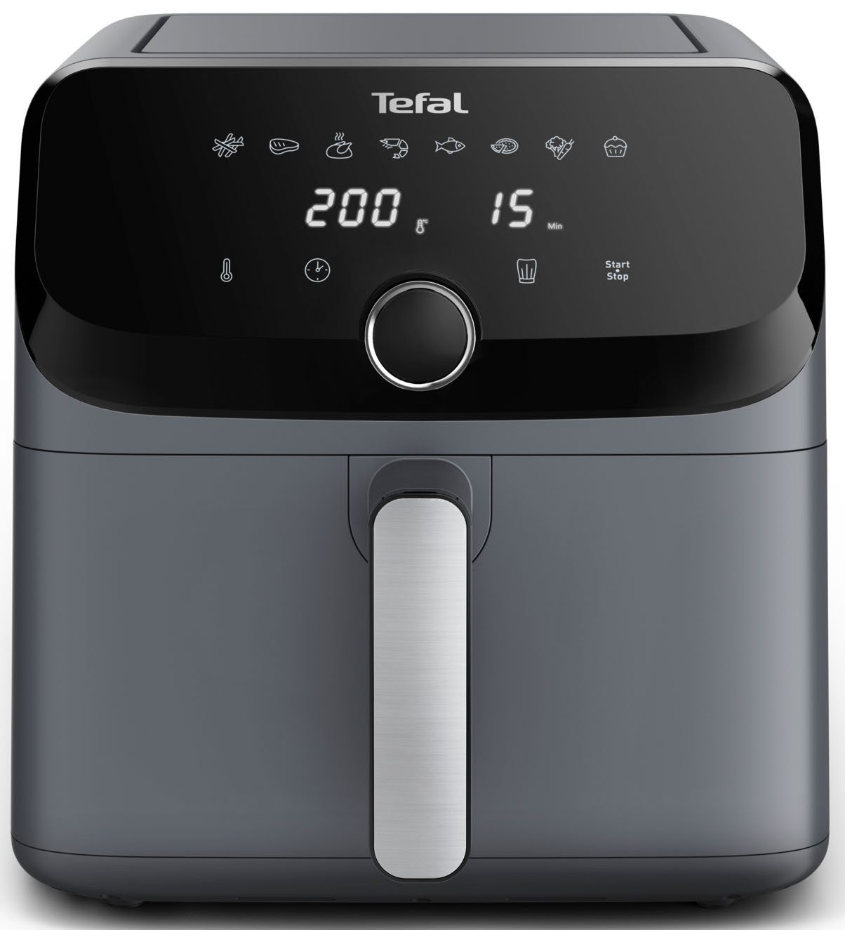 Tefal Heißluftfritteuse Easy Fry Mega Heißluftfritteuse, für bis zu 8 Personen, energiesparend, 2020 W, 8 voreingestellte Programme, extragroßes Fassungsvermögen, EY855B