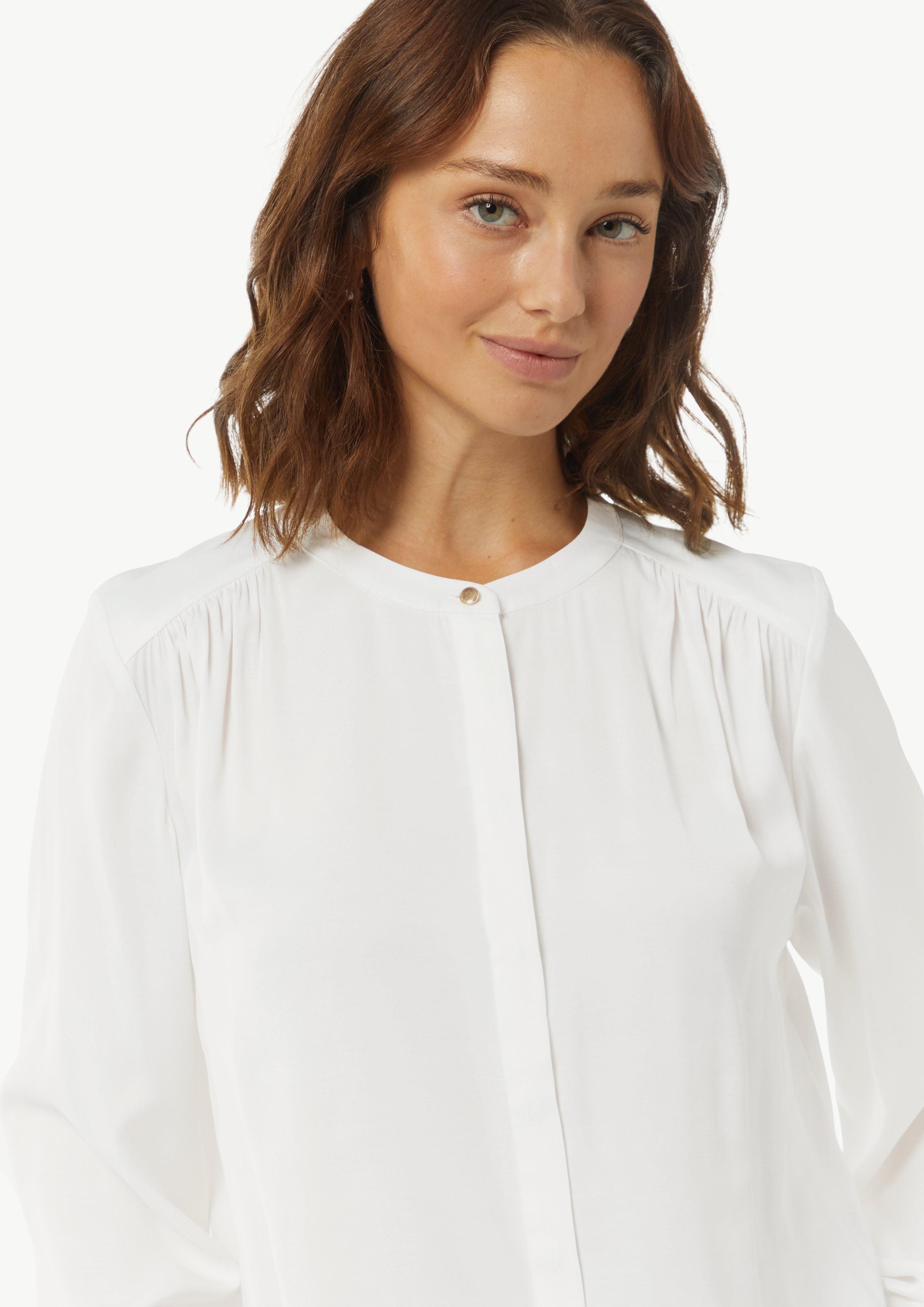 Comma Langarmbluse Satinbluse mit Raffung Raffung günstig online kaufen