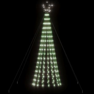 vidaXL Dekolicht Weihnachtsbaum Kegelform 275 LEDs Kaltweiß 180 cm Außenbereich