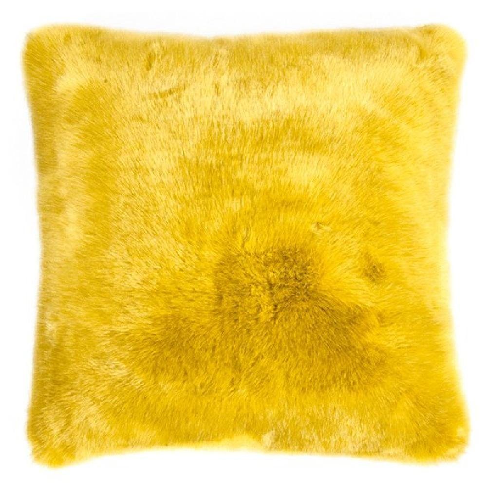 PAD Dekoobjekt Kissenhülle Sheridan Kunstpelz Mustard Gelb (45x45cm) | Deko-Objekte