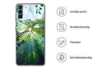 MuchoWow Handyhülle Die Sonne scheint durch die Wälder eines Regenwaldes in Malaysia, Phone Case, Handyhülle Samsung Galaxy S21 Plus, Silikon, Schutzhülle