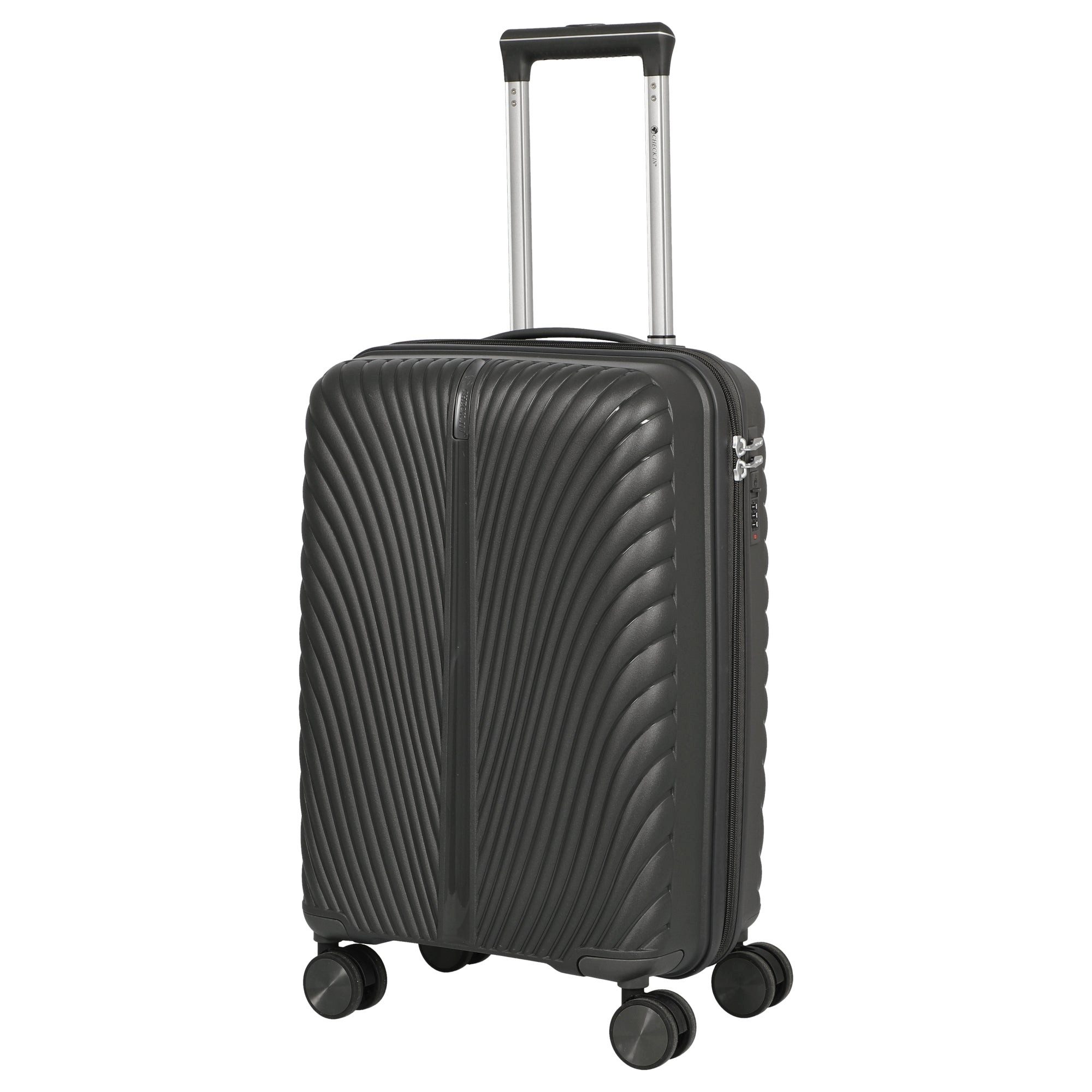 CHECK.IN® Koffer Sydney- 4-Rollen-Trolley S 55 cm (anthrazit), 4 Rollen