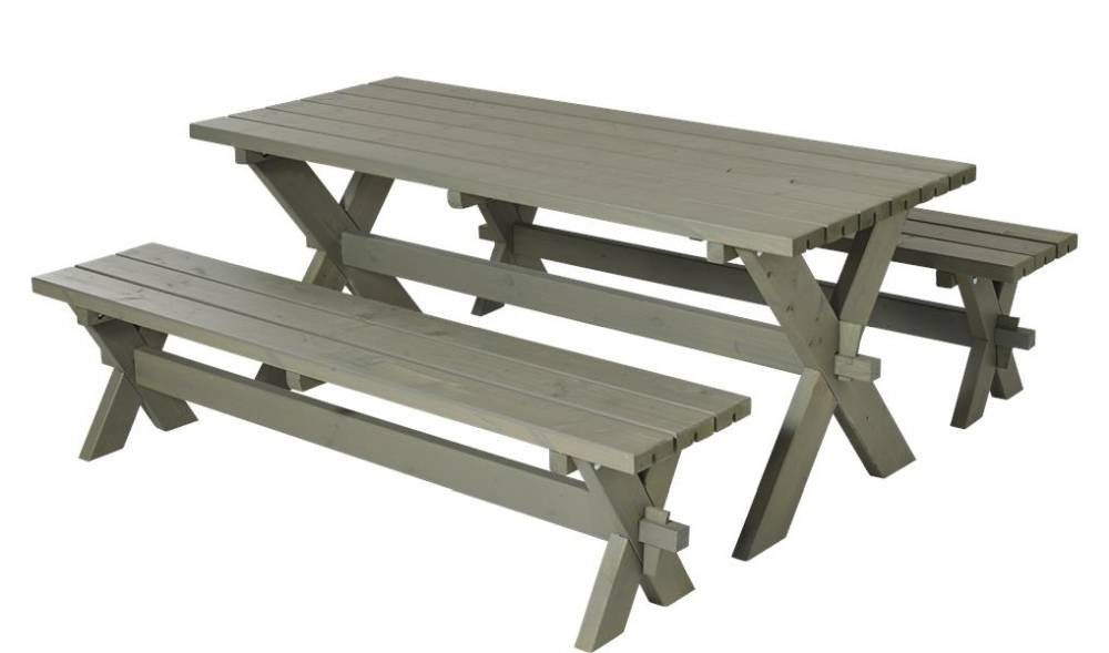 PLUS Gartenlounge-Set Plus Sitzgarnitur Nostalgie graubraun, Witterungsbeständig