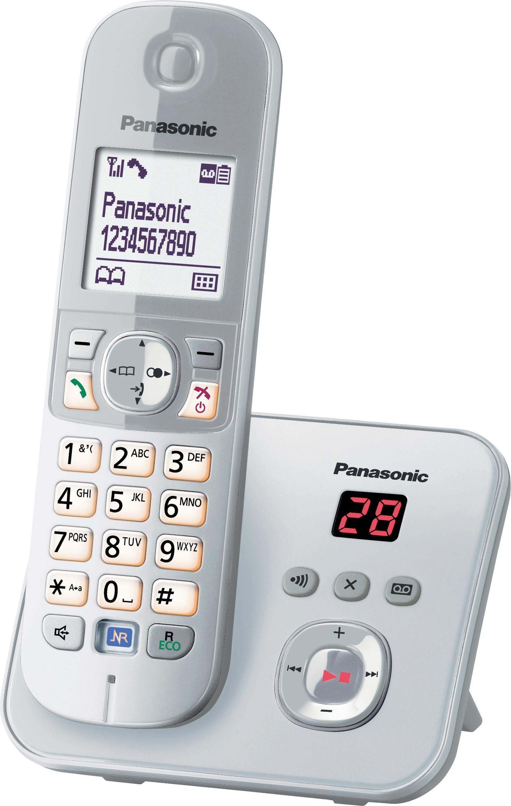 Panasonic KX-TG6821G Schnurloses DECT-Telefon (Mobilteile: 1, mit Anrufbeantworter)