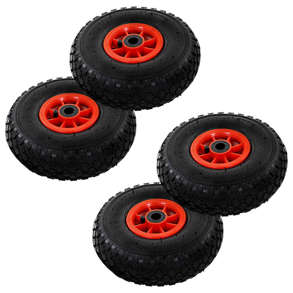 vidaXL Rollwagen Sackkarrenräder 4 Stk. Gummi 3,00-4 (245x82), (4 St)