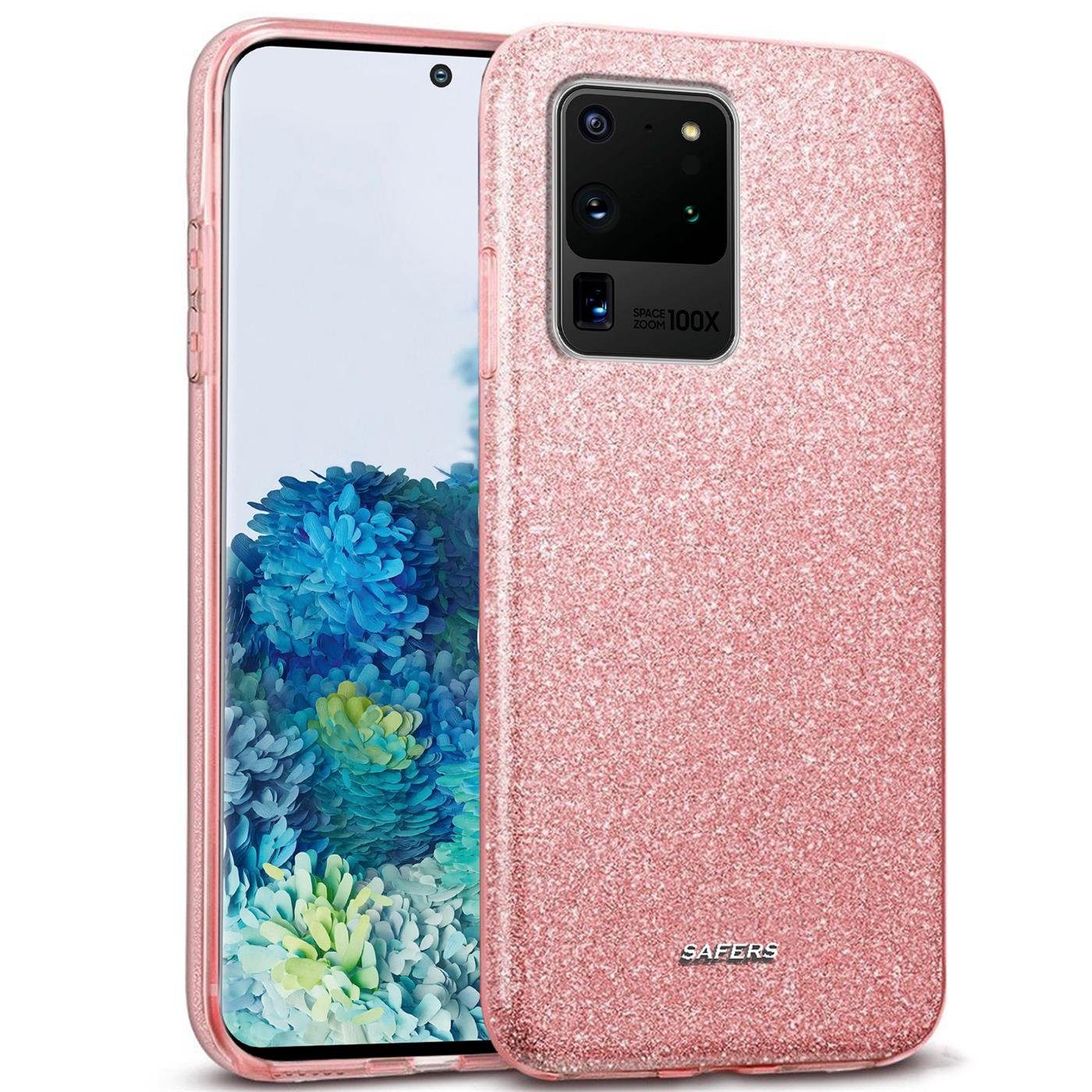 Handyhülle Glitzer Glamour Hülle für Samsung Galaxy S20 Ultra