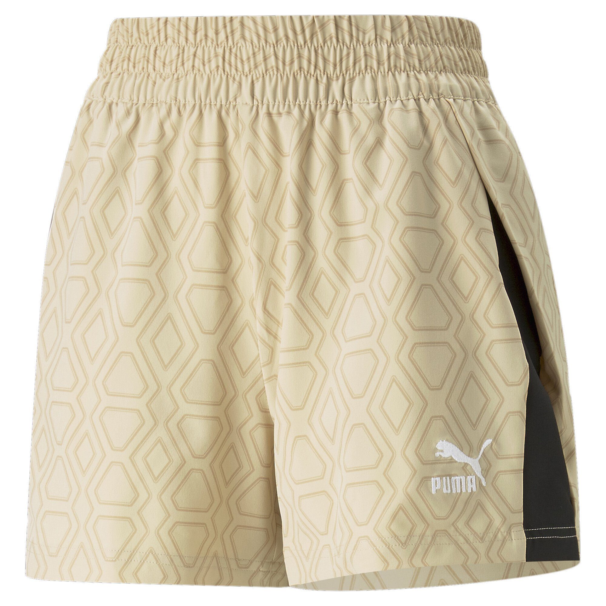 PUMA Shorts T7 Gewebte Shorts Damen Light Sand Beige