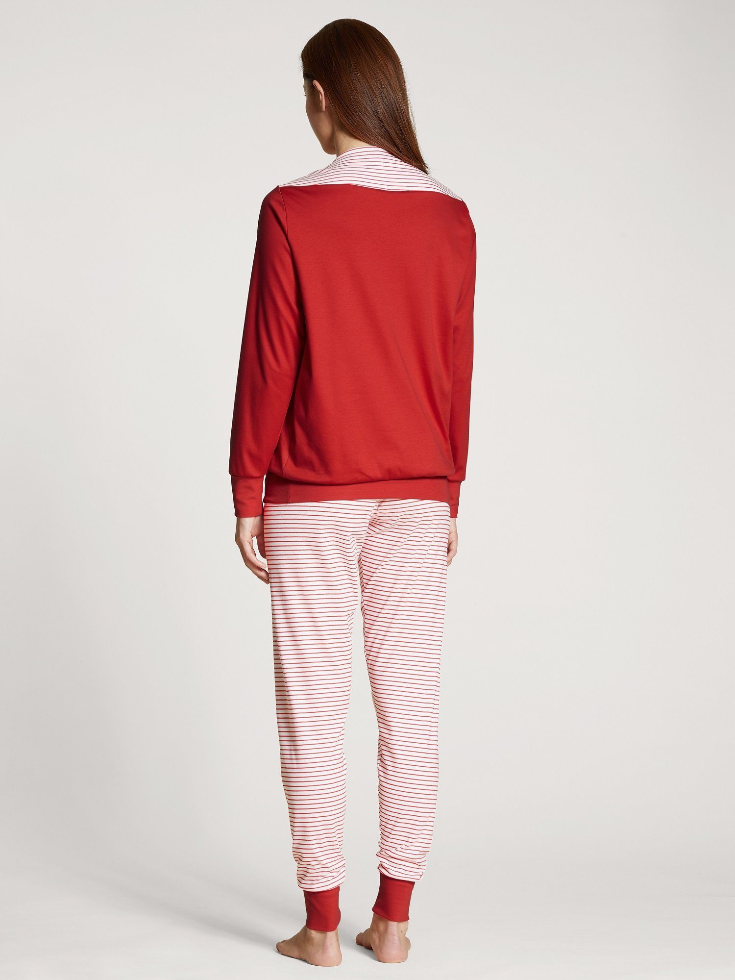 CALIDA Pyjama Calida (1 tlg., summer 1 Stück) Bündchenpyjama 1 Damen Stück, 40591 red