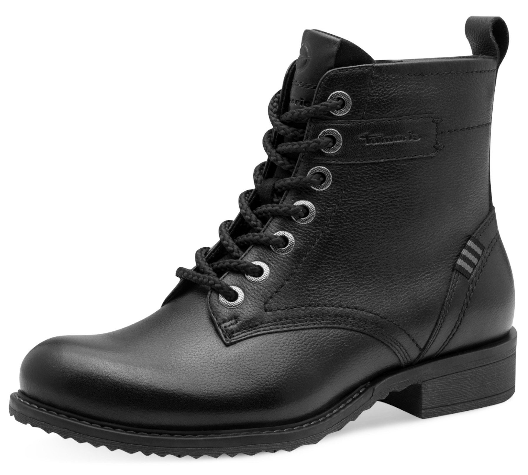 Tamaris 1-25298-45 003 Black Leather Stiefelette