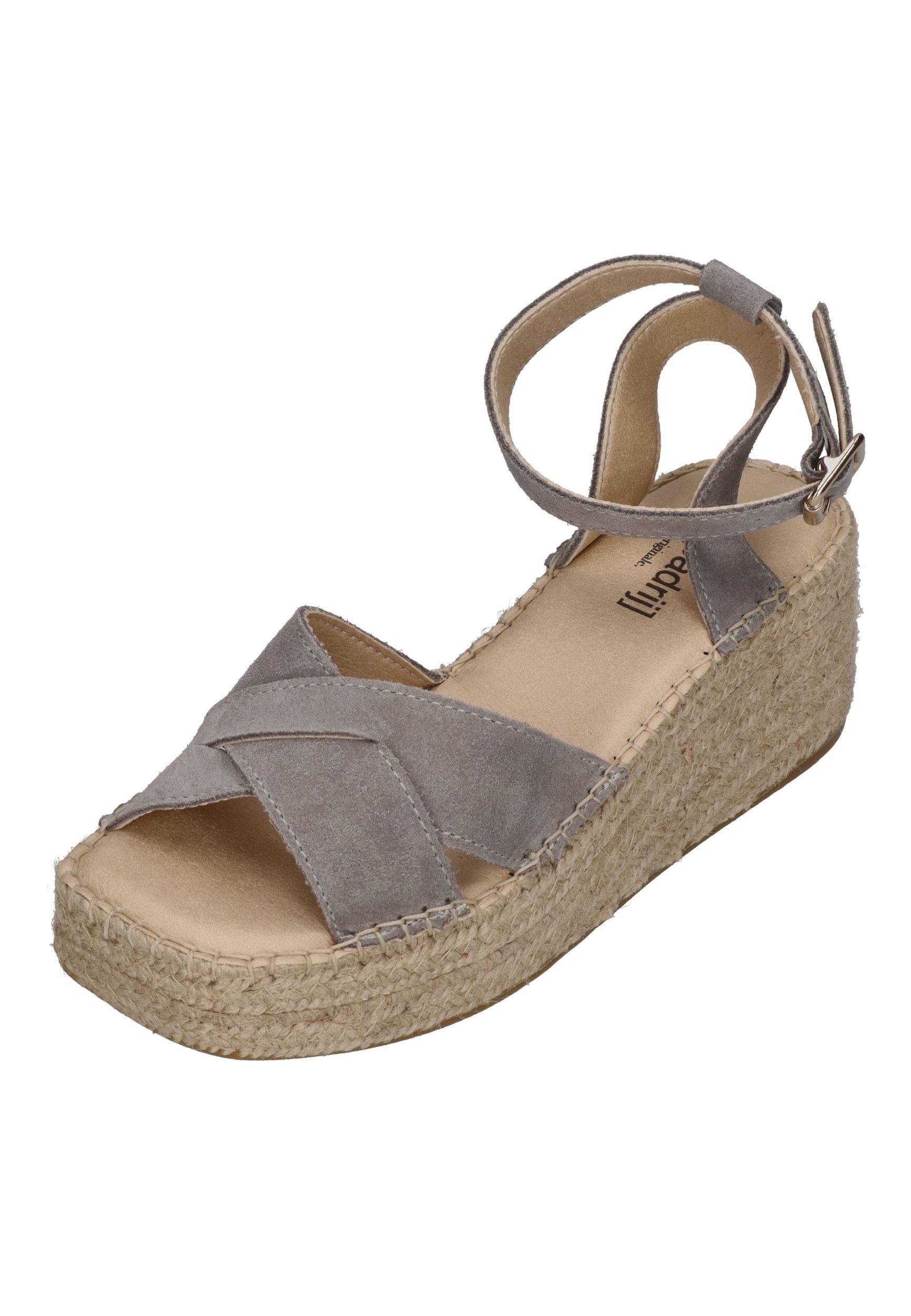 espadrij l´originale CROIX VELOUR HIGH Sandalette Stone
