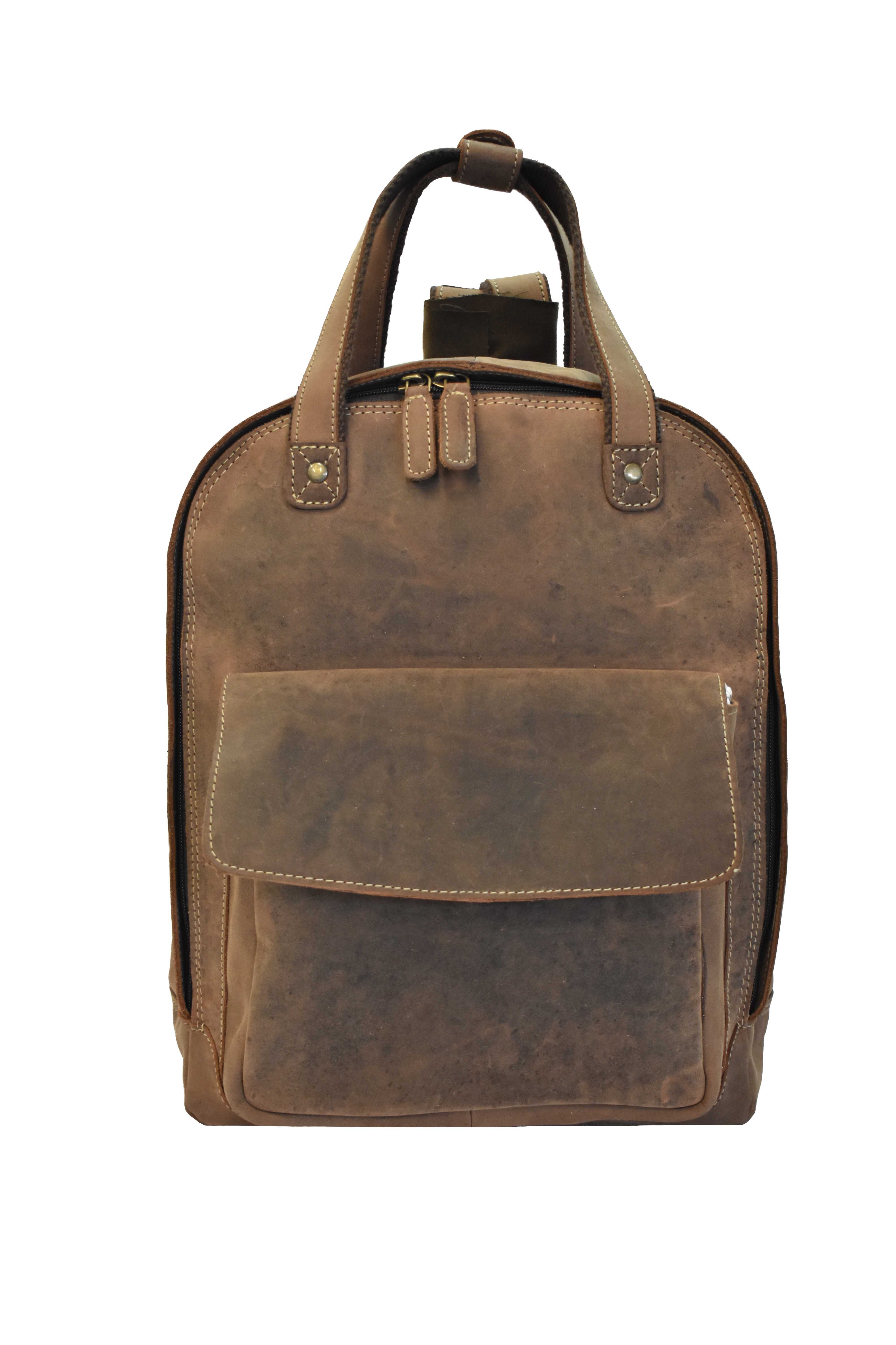 Bayern Bag Cityrucksack DEBBRA, Lederrucksack Wanderrucksack