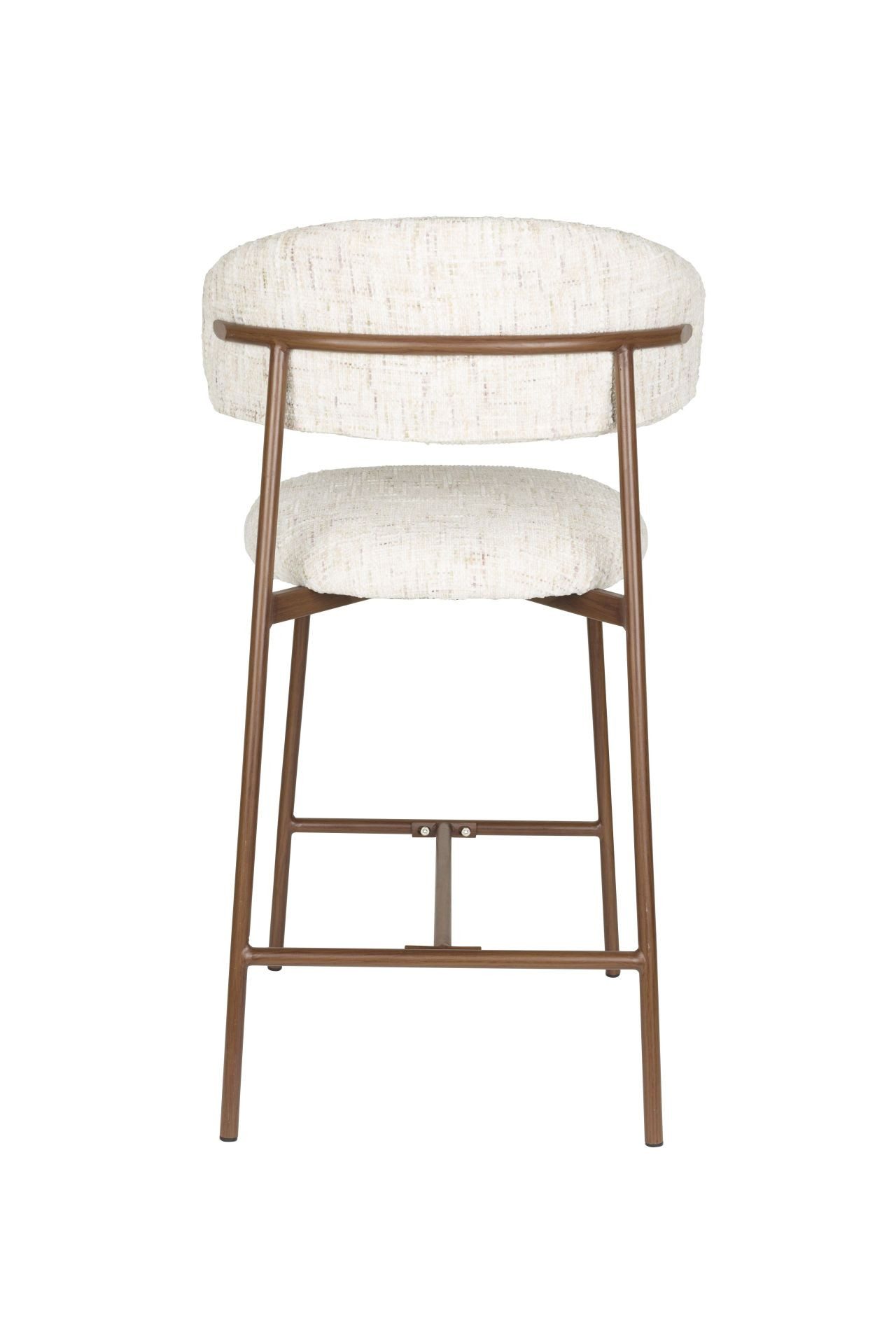 Vintagehaus Barhocker 2er Set Retro Claes Walnussholzoptik