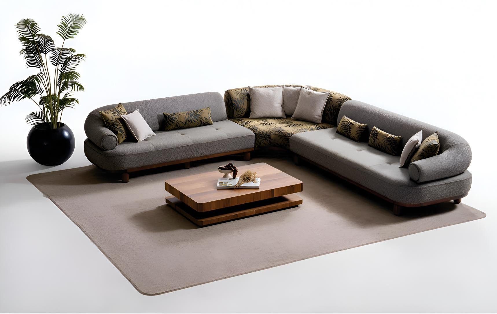 JVmoebel Ecksofa Luxuriöses Ecksofa Modernes Design Wohnzimmer L-Sofa, 1 Teile, Made in Europa