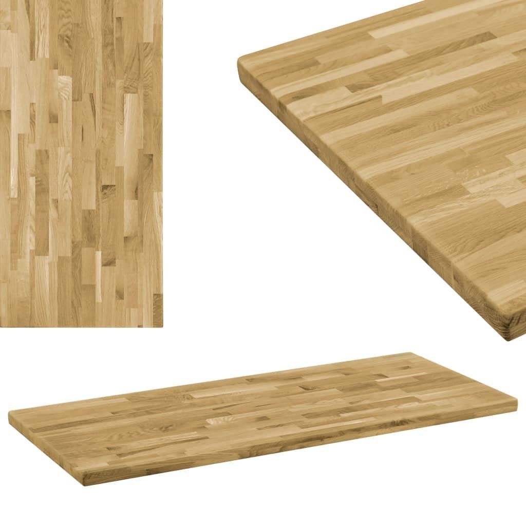 furnicato Tischplatte Eichenholz Massiv Rechteckig 44 mm 100 x 60 cm (1 St) | Tischplatten