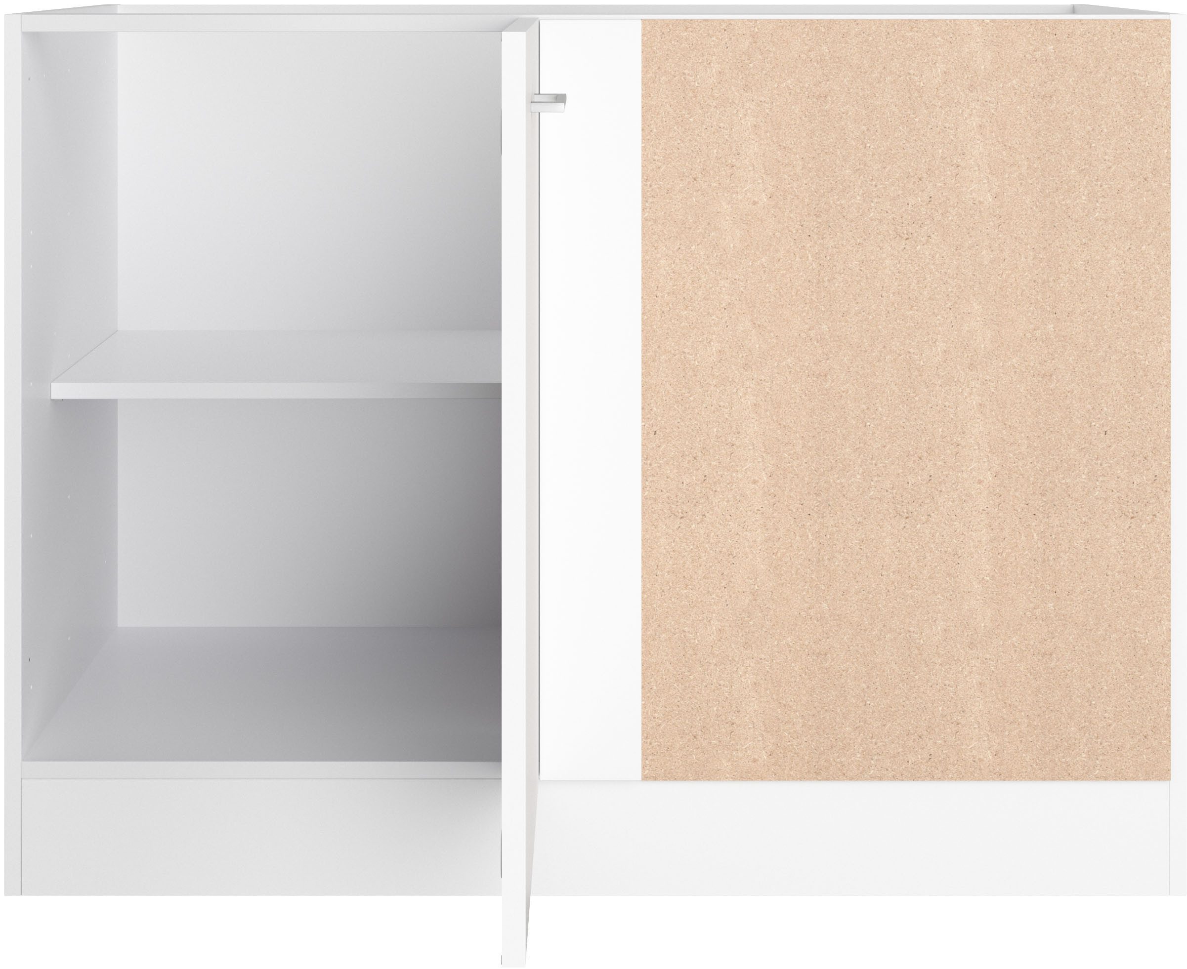 KOCHSTATION Eckunterschrank KS-Milan Eckunterschrank 110 cm, matte oder hochglänzende Fronten