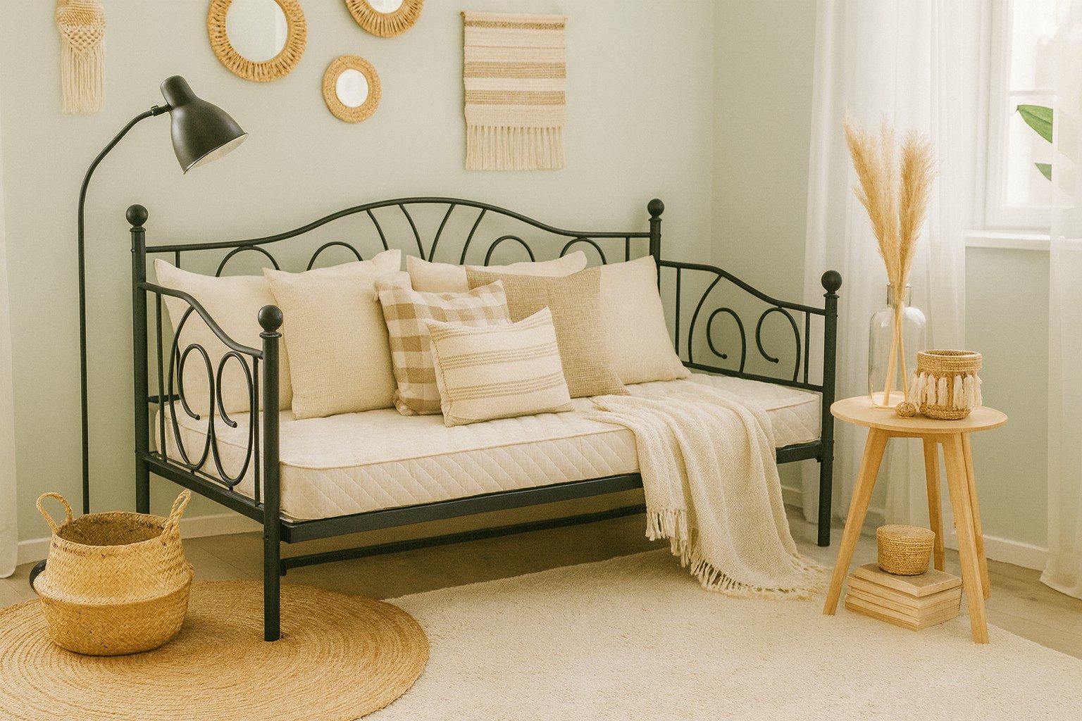 moebel-direkt-online Daybed Metallbett Daybett mit Gästebett in zwei Farben günstig online kaufen