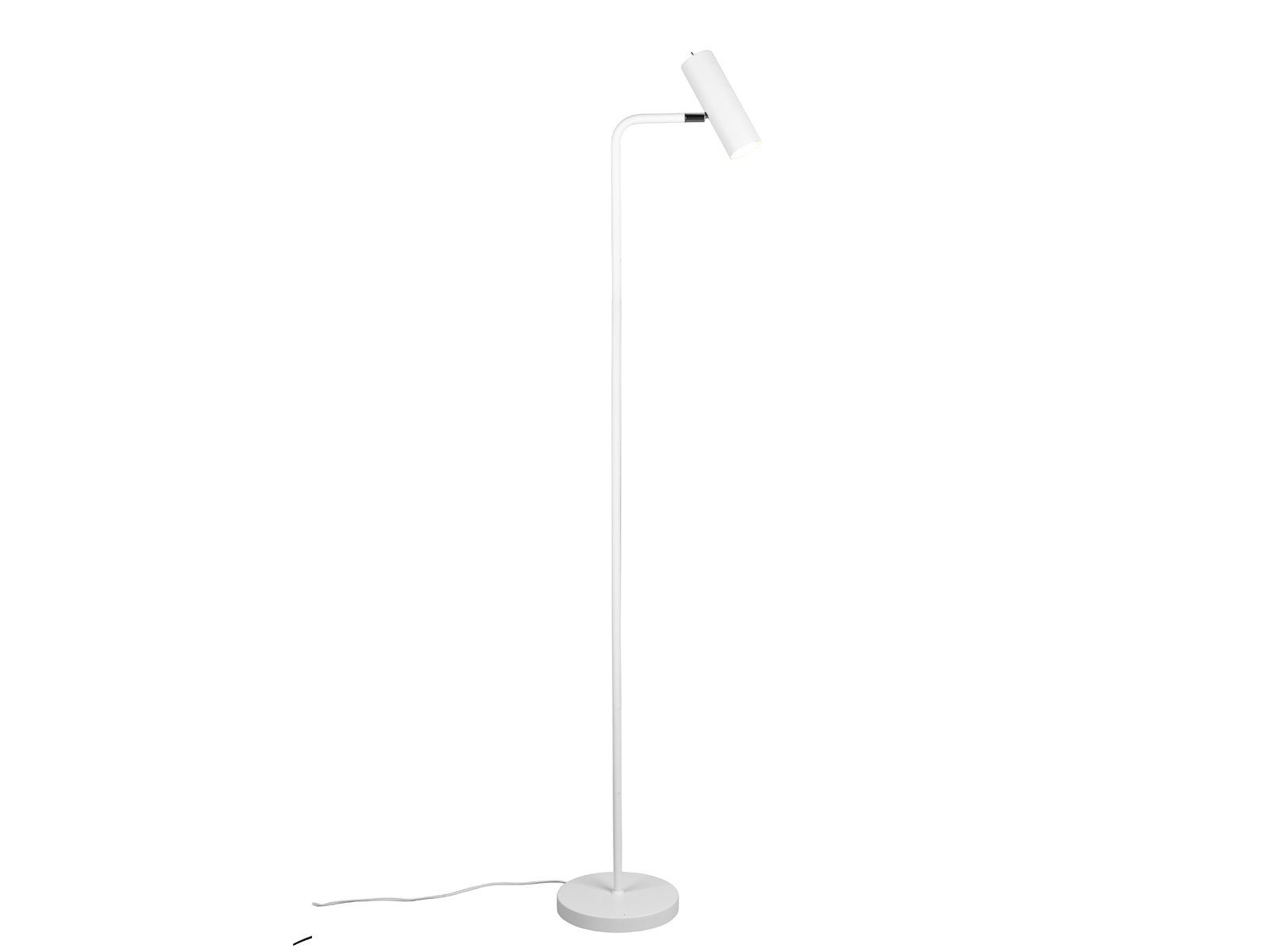 Dimmfunktion, schmal-e LED matt LED Weiß Höhe Warmweiß, Stand 151cm schwenkbar, Leselampe Weiß Stehlampe, wechselbar, meineWunschleuchte Lampenschirm