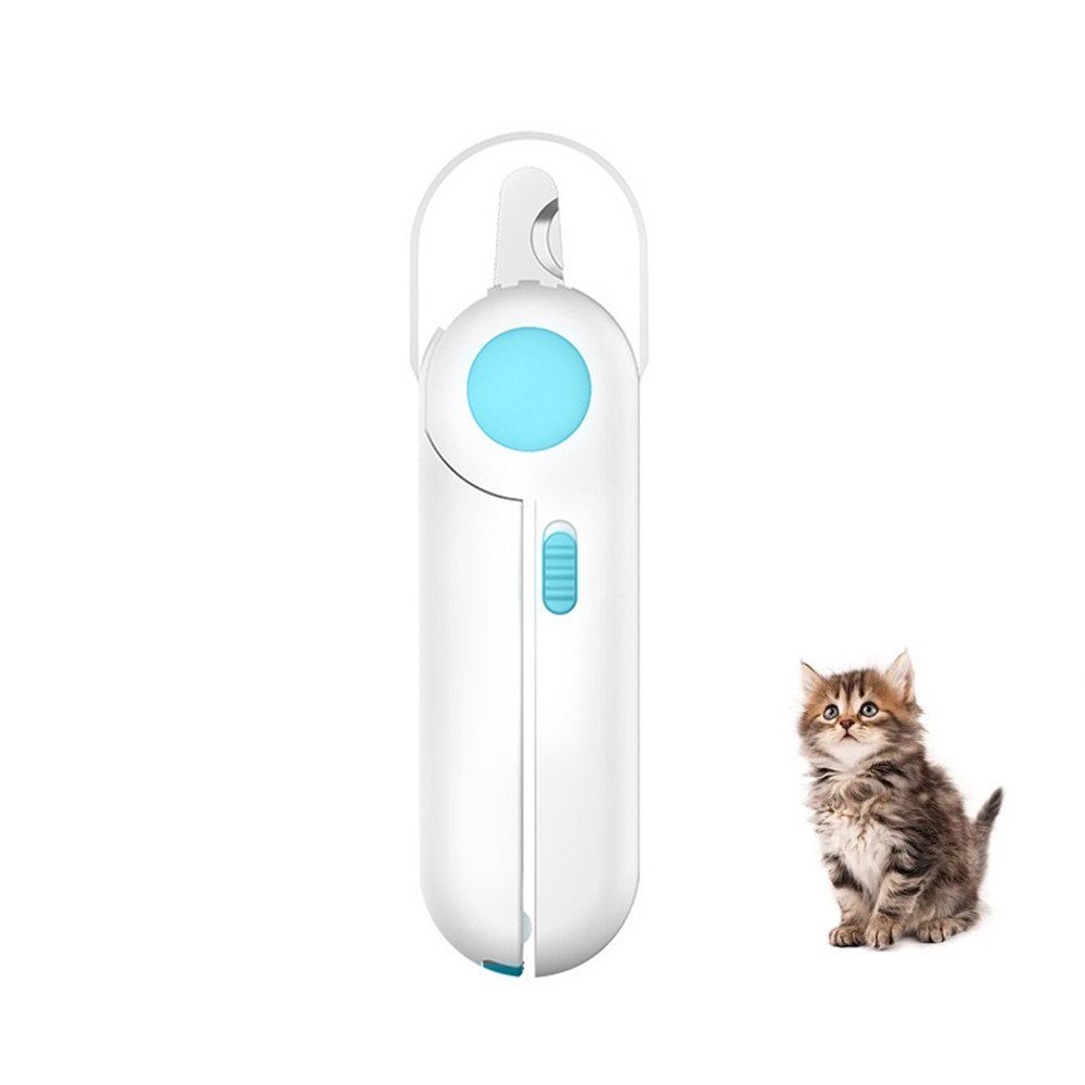 Nagelknipser Nagelknipser mit Led-Licht für Katzen, 2-in-1 Krallenschere mit