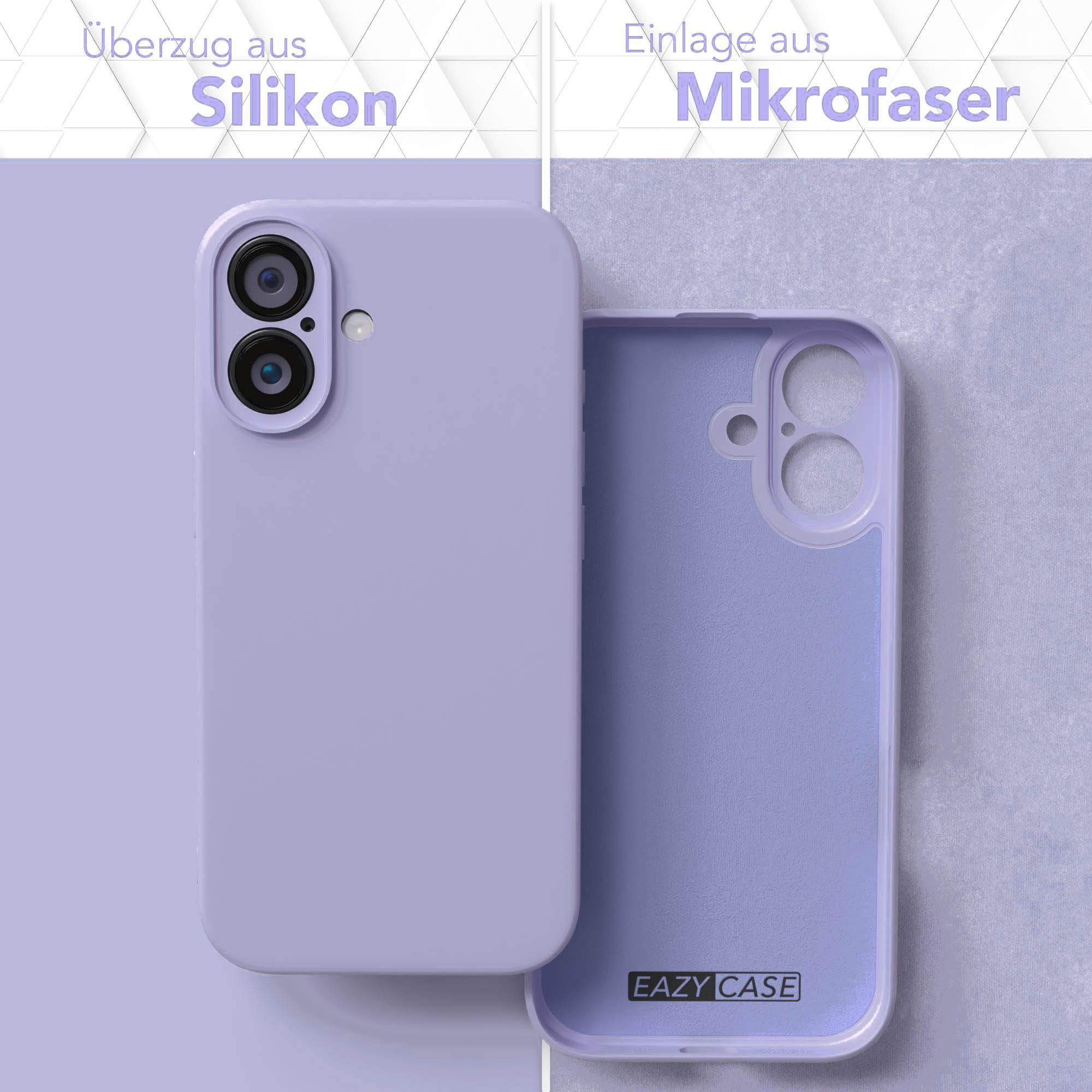 EAZY CASE Handyhülle für Apple iPhone 16 Hülle Silikon 6,1 Zoll, Silikonhülle stoßfest Smart Slimcover Case Dünn Blau Lila – Bild 3 von 5
