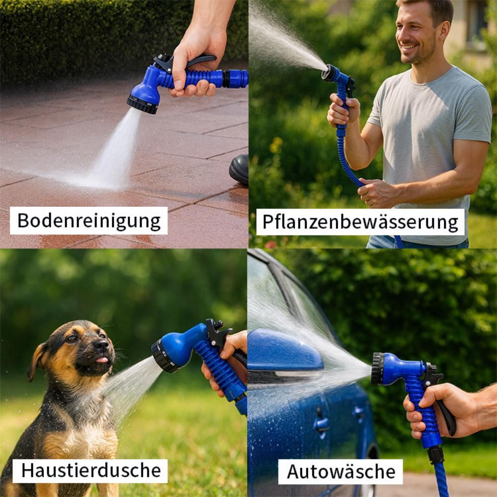JASLIFE Gartenschlauch Dehnbarer Gartenschlauch flexibel mit 7 Sprühfunktio günstig online kaufen