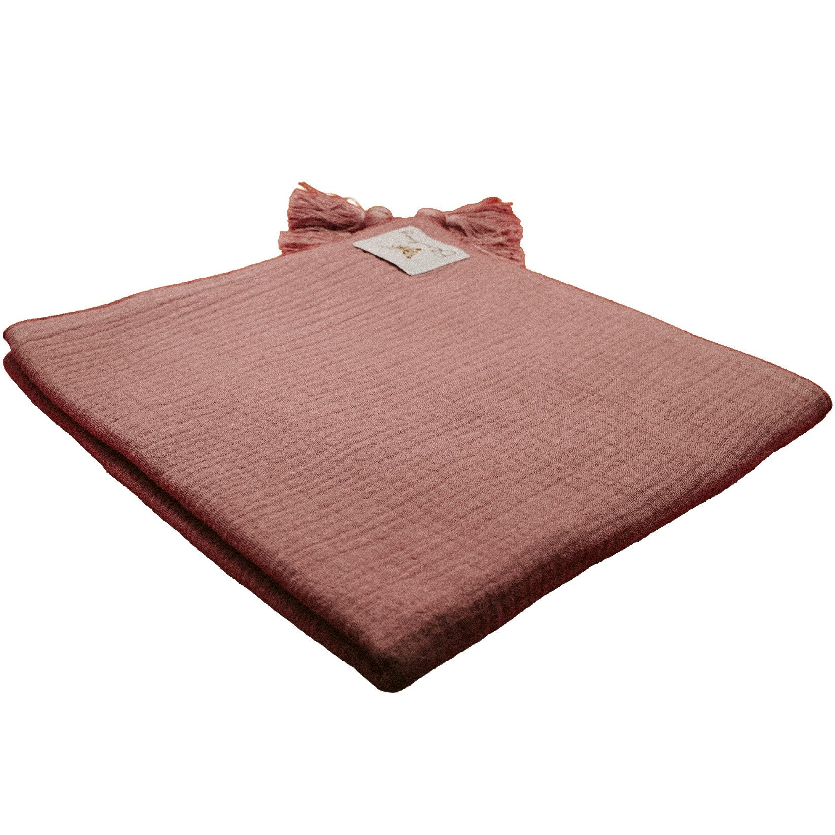 Babydecke XL Spucktuch Baby 100x100cm aus extra weichem Musselin 100% Baumwolle, Blätterschming