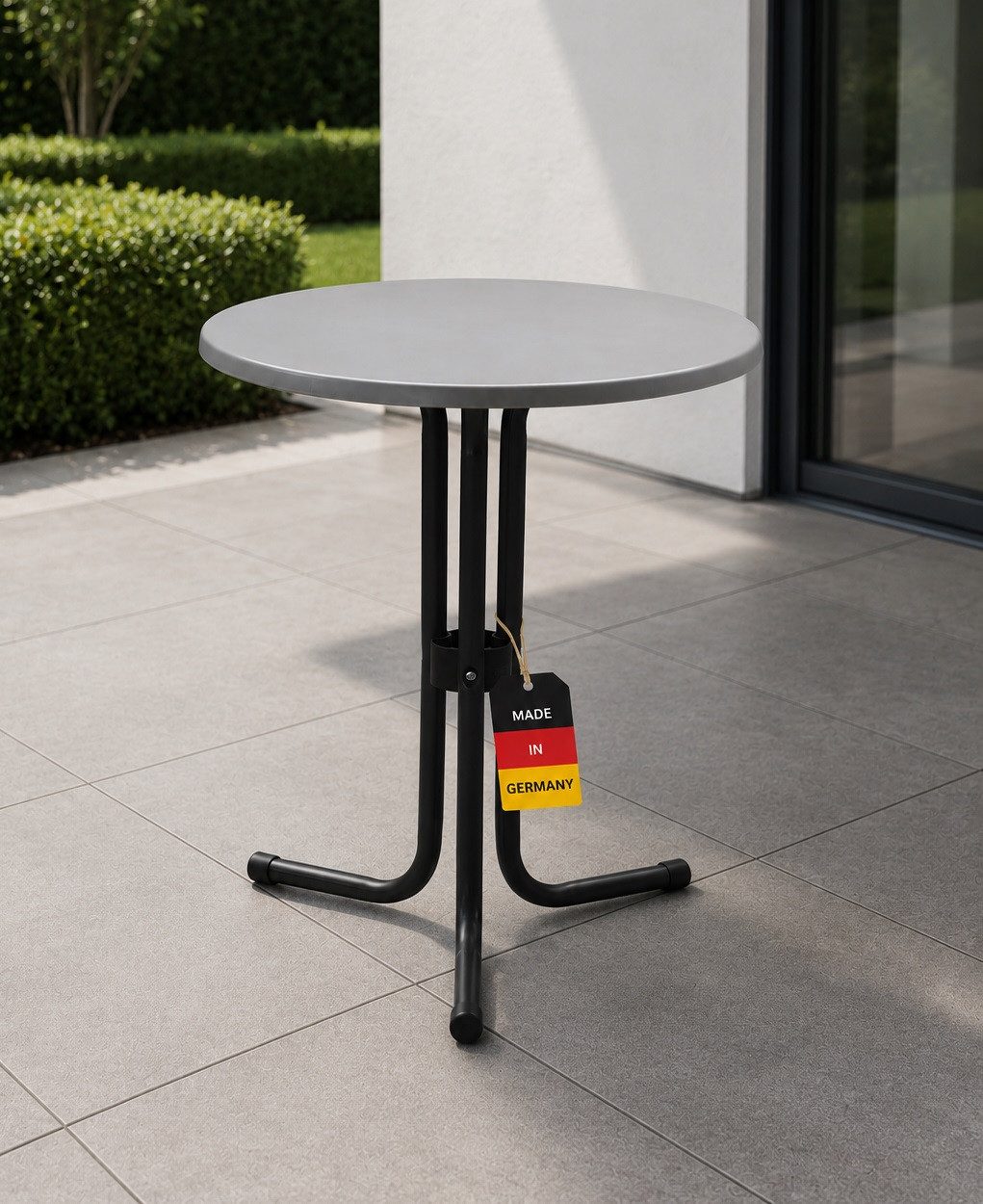 Gardissimo Gartentisch 60 cm rund Bistrotisch breit Made in Germany (Spar-Set, 1-St., 1 Tisch), kratzfest / wetterfest / pflegeleicht