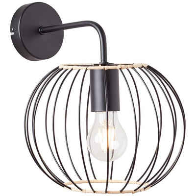 Brilliant Wandleuchte Silemia, Lampe, Silemia Wandleuchte schwarz matt, 1x A60, E27, 52W, Für LED-Leu