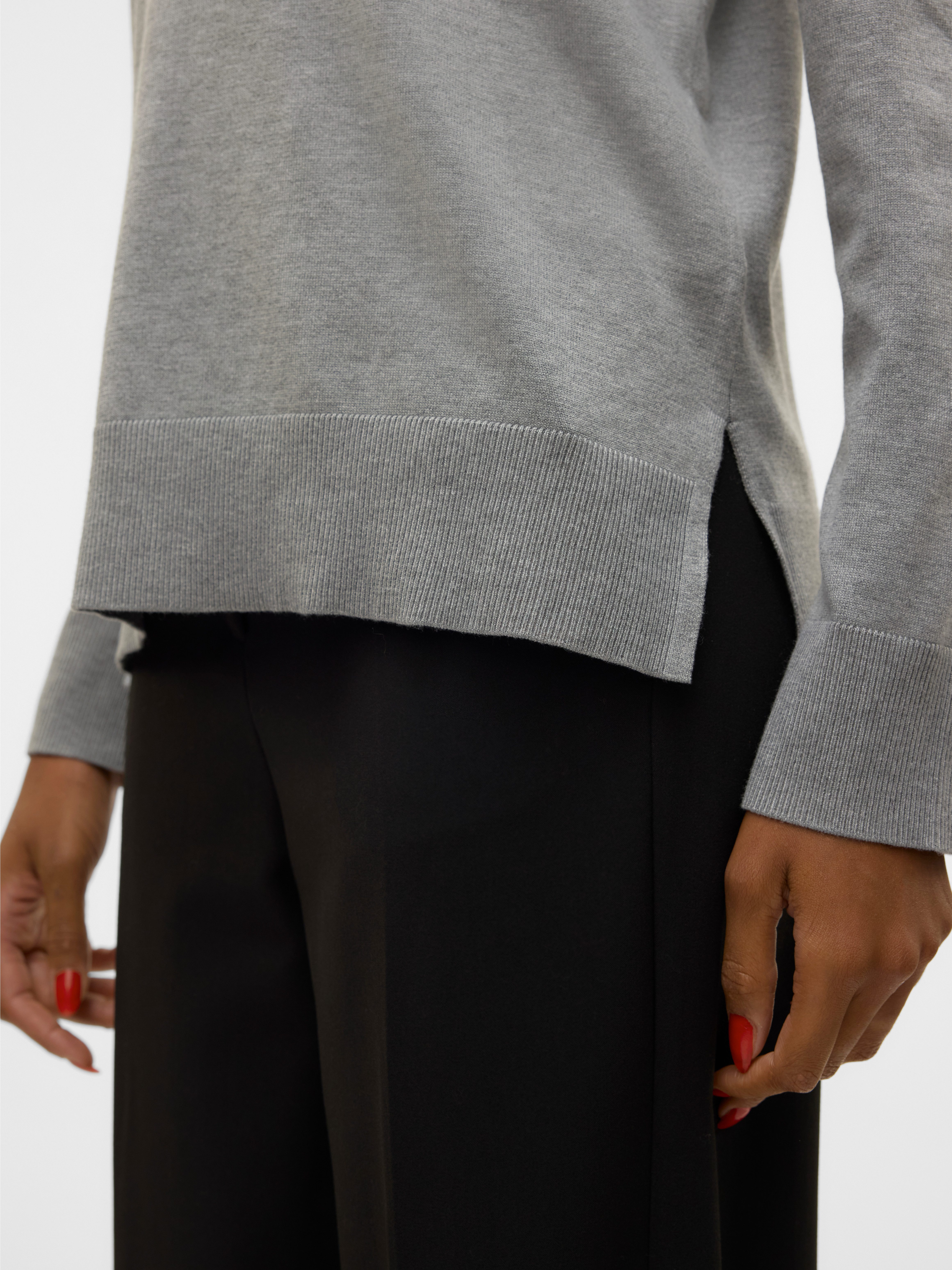 Vero Moda Strickpullover VMSILJE LS V-NECK PULLOVER GA NOOS